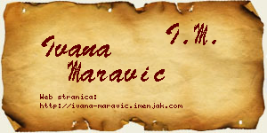 Ivana Maravić vizit kartica